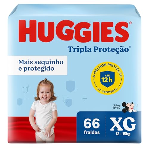 Huggies Fralda Tripla Proteção XG 66 Un