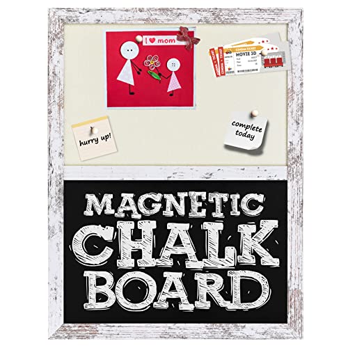 Umtiti BK+WH-3343 - Lavagna magnetica 2 in 1 in feltro con cornice in legno per ufficio, scrivania, scuola, dormitorio, cucina, cameretta dei bambini