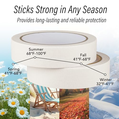 Image of 2 Pack White Painters Tape - 1 Inch White Masking Tape - Multi-Surface, Smart Adhesion, Indoor & Outdoor - Paint Tape for Artist, DIY, Labeling, Car, General Purpose - 180FT Total