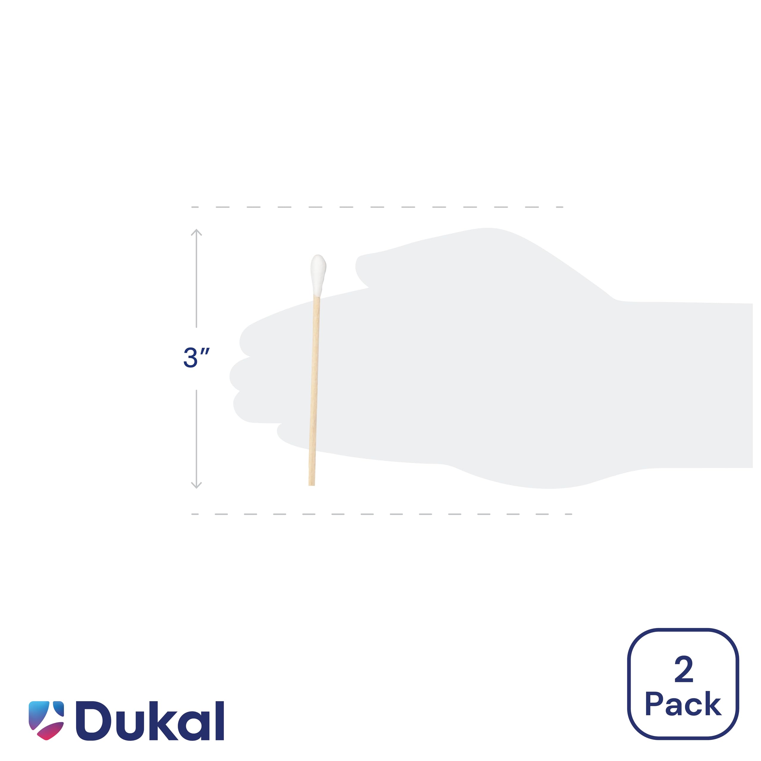 Dukal Applicatore con punta in cotone, sterile, 7,6 cm (200 scatole da 10) (confezione da 2000)
