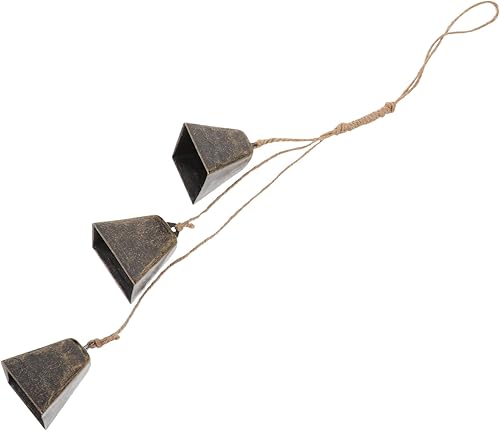 Yardenfun Campana cuadrada para manualidades, campanas colgantes, campanas de viento para exteriores, campanas de trineo, campanas de latón,
