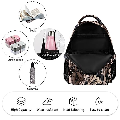 Niapessel Kids Backpack for School, Funny Pug Dog Pattern Students Bookbags School Bags Girls Boys3