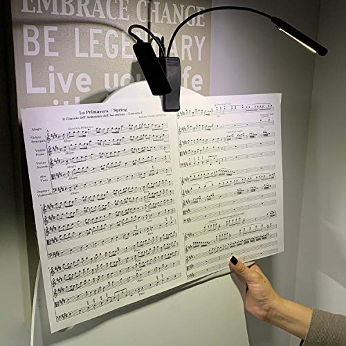 Lumiens Brooklyn - Music Stand Light Clip On - Led Musician Lamp For All Music Stands, Pianos, Orchestra Pits, Work Tables, Desks, And More - #1 Among Music Stand Lights - Aaa Battery Powered #TOP3