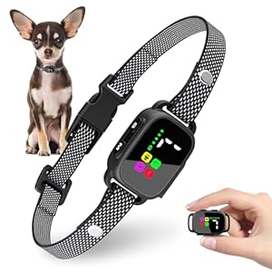 Bark Collar, Dog Bark Collar for Small Medium Dogs, No Shock Anti-Bark Collars, Rechargeable Smart Collar, Automatic Stop Bark Collar with Adjustable Beep Vibration Modes and 7 Sensitivity