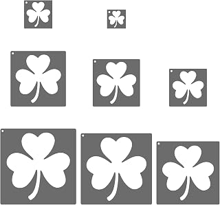 PATIKIL Shamrock Stencils, 16 Pcs Large Plastic Shamrock Stencils Reusable for Painting on Wall, Wood, Fabric
