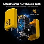 AOHI Youth 65W GaN+ USB C Charger Block, 3-Port PPS Type C Compact Foldable Laptop Fast Wall Charger for MacBook Pro/Air, iPad Pro, iPhone 17/16 Pro Max, Galaxy S24, Pixel, Steam Deck and More, Yellow - Image 7