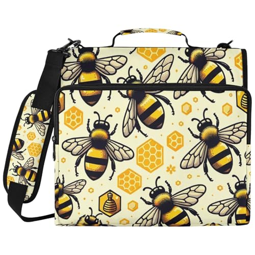 Cute Bees �n�j�J���o�C���_�[�I�[�K�i�C�U�[ �W�b�p�[�o�C���_�[ 3�����O�t�@�C���z���_�[�t�� �h���|�[�g�t�H���I�P�[�X �w�Z��E��p