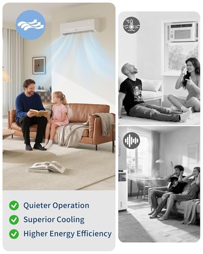 Image of 12000 BTU Mini Split Air Conditioner,19 SEER2 Ductless Inverter AC w / 115V, Cool Up to 750 Sq. Ft with Heat Pump System,White