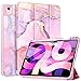 Price comparison product image ZtotopCase for iPad Air 2020 CaseiPad Air 4th Generation - 10.9" inch Case),with Pencil Holder, Slim Trifold Stand Smart Case with Auto Sleep/Wake & Support Touch ID for iPad Air 4, Marble Pink