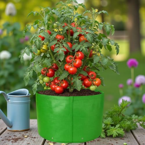 Image of 18x12 Inch HDPE Grow Bag (340 GSM) | UV Protected, Reusable, Heavy Duty Garden Bag for Vegetables, Flowers & Herbs - Pack of 2