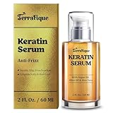 TERRAFIQUE Keratin Anti-Frizz Leave-in Conditioner and Straightening Serum with Argan Oil for All Hair Types - 2 Fl. Oz.