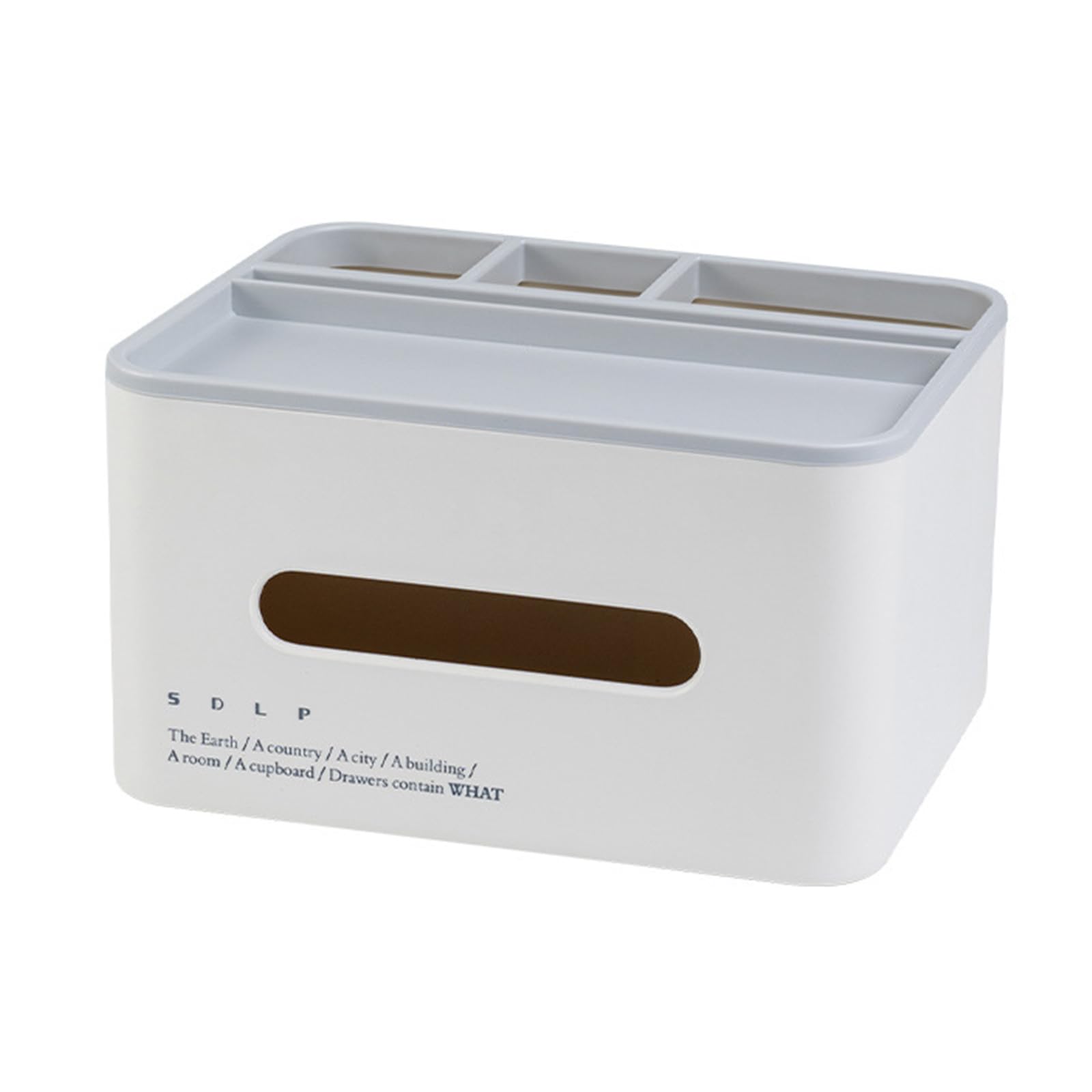 oringnat Multifunctional Tissue Holder with Remote Control Pen Holder, Tissue Box Napkin Holder for Bedroom