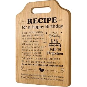 Birthday Gifts for Her Him Decoration Ideas Years Old Gift Baskets for Boyfriend Girlfriend Best Friend Happy Birthday Recipe Cutting Board
