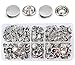 Jersey Druckknöpfe Metall, 120set Druckknopf, Nähzubehör Buttons Knöpfe zum Annähen Jessey Snaps Für ür Baby Kinderbekleidung Sewing (Silber) 12 Set günstig Kaufen-Jersey Druckknöpfe Metall, 120set Druckknopf, Nähzubehör Buttons Knöpfe zum Annähen Jessey Snaps Für ür Baby Kinderbekleidung Sewing (Silber)