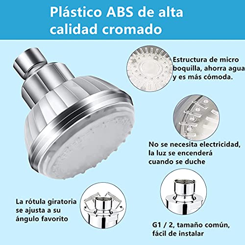 Reviews y listado de Regaderas con luces LED para comprar hoy. 14 Imagen adicional