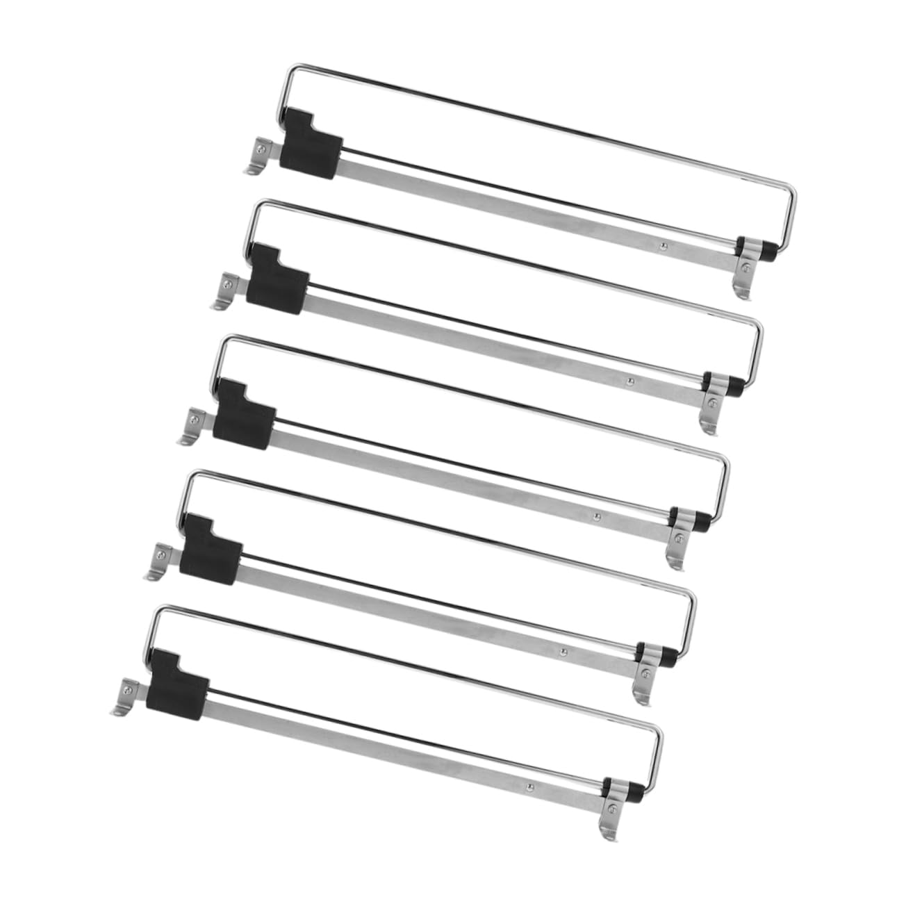 Cabilock 5pezzi Barra Appendiabiti Regolabile in Ferro e Plastica per Armadio, per Camera da Letto