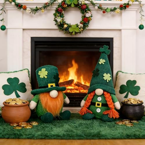 Hndaew St Patricks Day Decorations St Patricks Day Accessories - Leprechaun Doll Irish Plush Gnomes Decorations for Home Saint Patrick Day Decorations Ornament Table Centerpiece - 5