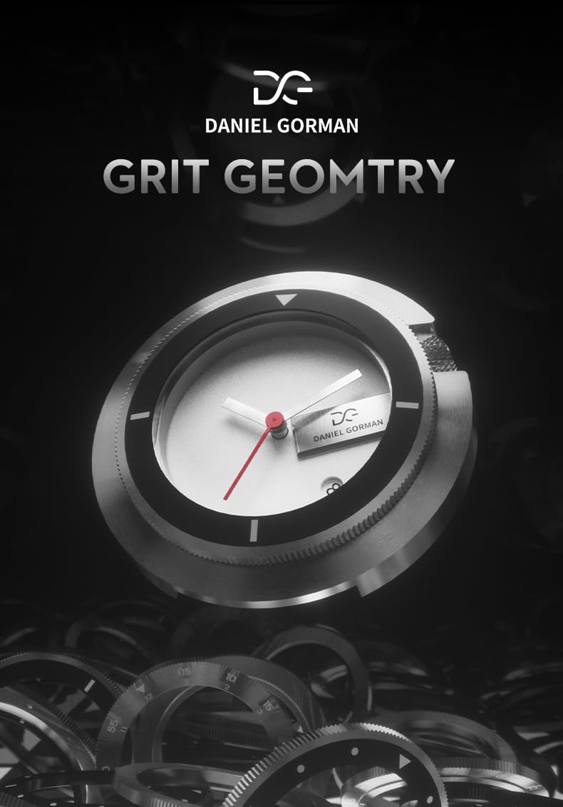 Reloj minimalista para hombre, diseño de bisel intercambiable con esfera geométrica, movimiento de cuarzo japonés, caja de acero inoxidable, vidrio reforzado mineral, reloj de pulsera casual