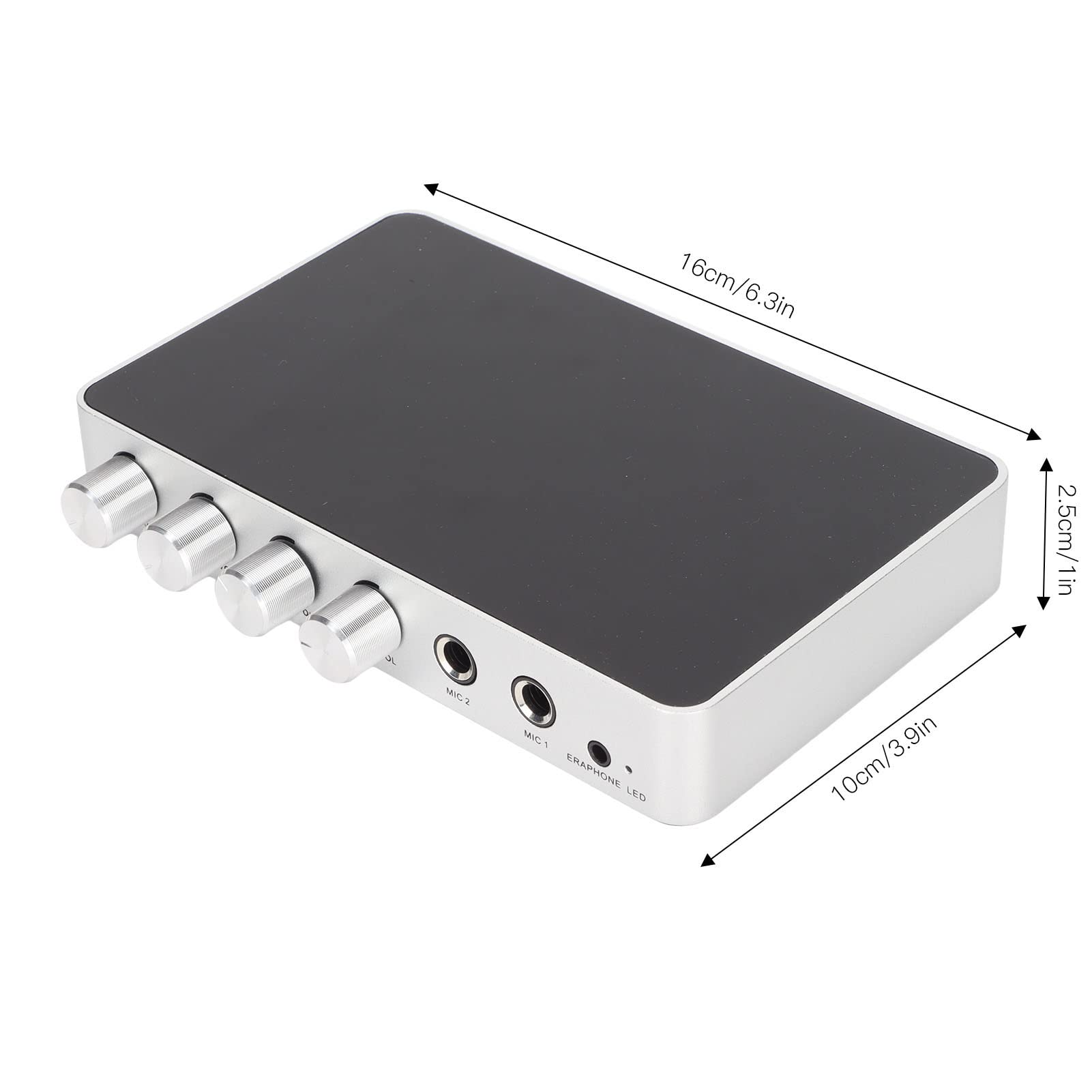 Mezclador de Interfaz Multimedia HD de 12 V CC, Amplificador Mezclador de Karaoke HDMI 4K 1080P, Amplificador de Micrófono de Sonido Ajustable para Cajas de TV Android para Decodificadores(UE)