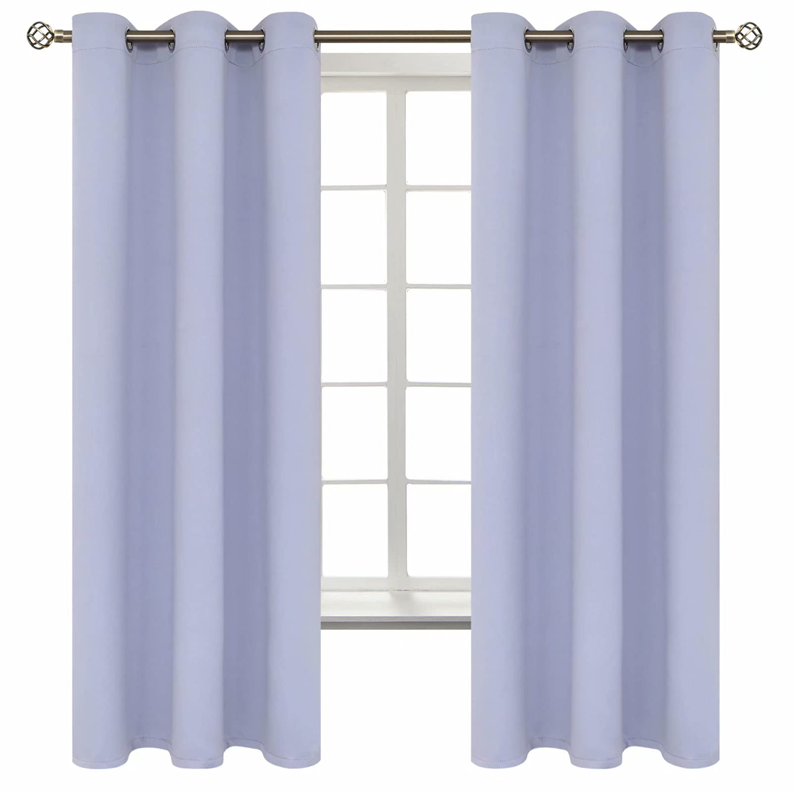 BGment Lavander Room Darkening Curtains 63 Inch for Bedroom - 2 Panels