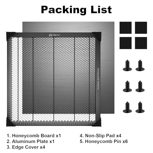 Image of Algolaser Honeycomb Laser Bed - 450x450mm Honeycomb Working Table - Aluminum Honeycomb Panel for Laser Engraver - Laser Engraving Accessories for Most Laser Engraver & Cutter Machine (15.7x15.7 in)