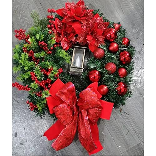 Christmas Wreath Christmas Garland Decor Decoração De Árvore De Natal 12 Polegadas Decorações De Nat