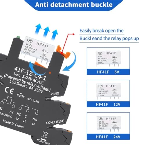 Relais HF 41F 24V 12V 5V pour résoudre les pannes de commutation