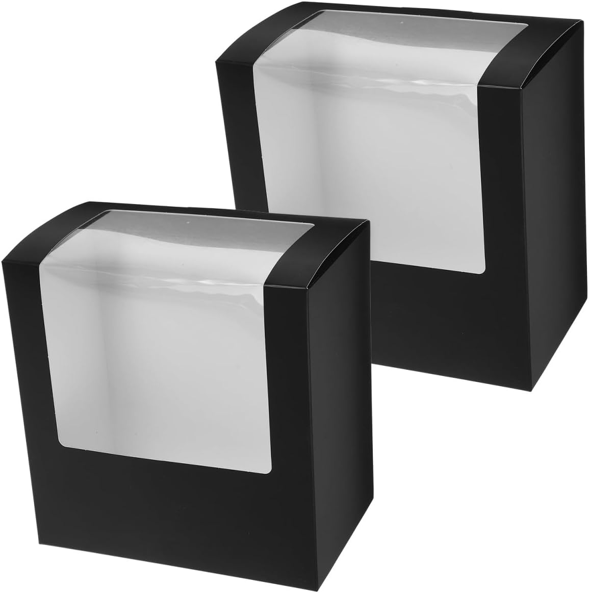WRITWAA Hat Packaging Box 2 Pcs with Clear Window Paperboard