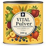 Vital Multivitamin Pulver - mit Zink, Kupfer und Selen - 50 Portionen Vitamine & Mineralstoffe - 300g mit Superfoods und Pflanzenstoffe