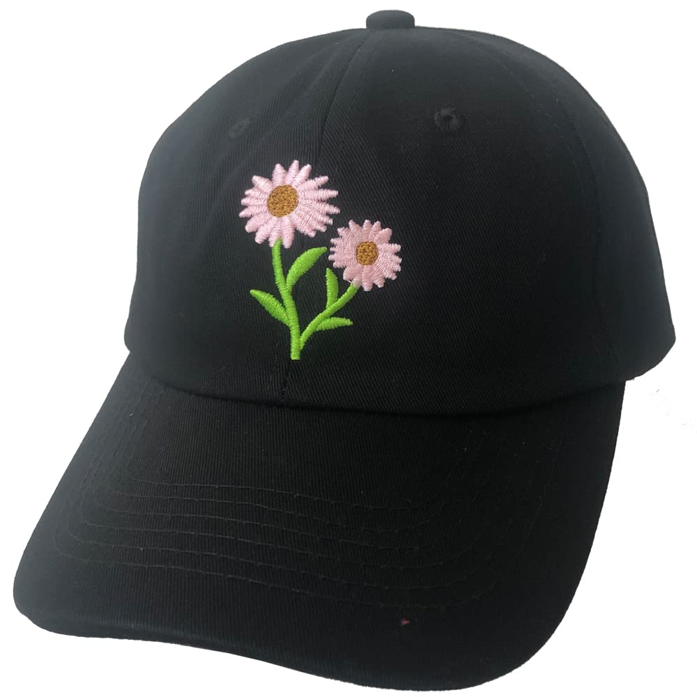 Daisy Rose Sunflower Flower Embroidered Novelty Baseball Cap Women Dad Hats for Men Adjustable
