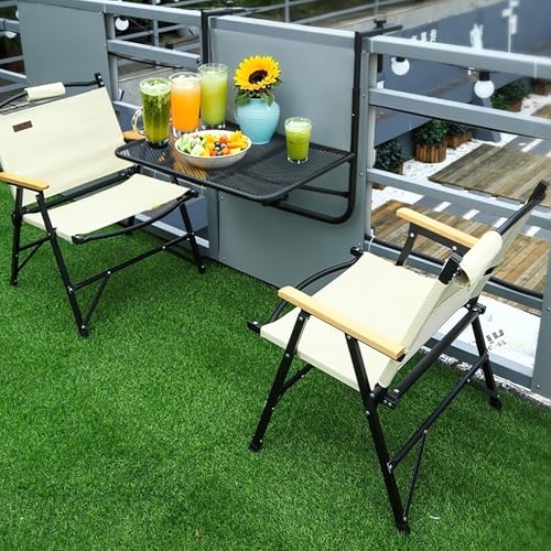 Table de balcon suspendue rabattable avec fixation réglable