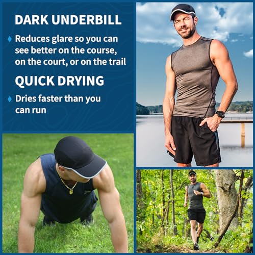 Image of TrailHeads Reflective Running Cap | A Quick Dry Hat for Men | The Flashback 360 Sports Cap - 3 Colors