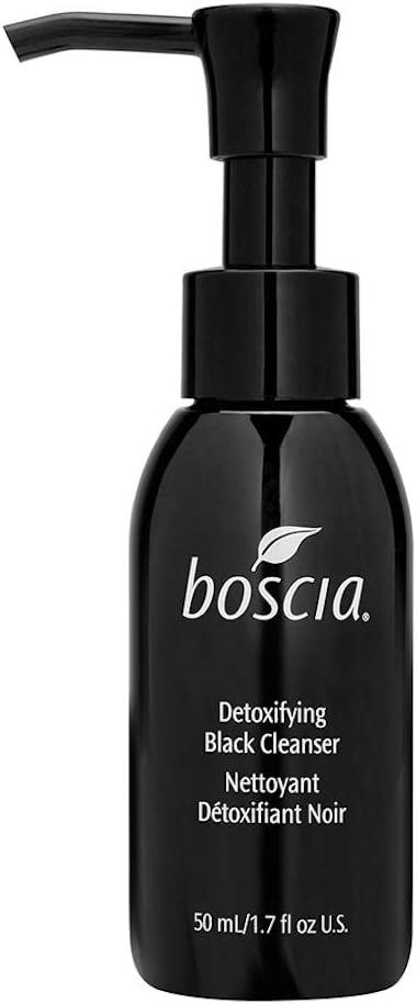 boscia Detoxifying Black Charcoal Cleanser - Vegan, Cruelty-Free, Natural and Clean Skincare | Activated Charcoal and Vitamin C Warming Gel Face Cleanser, 50mL