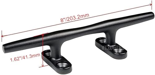 MIZUGIWA Boat Cleats 316 Stainless Steel Dock Cleats for Boat,4 Inch 5 Inch 6 Inch 8 Inch,Marine Cleats,Open Base Cleats,Rope Cleat with Fasteners