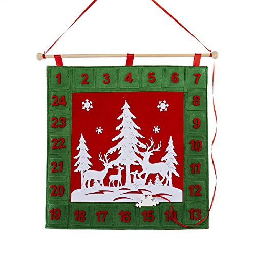 Kurt Adler 17.3" Non-woven Fabric Advent Calendar