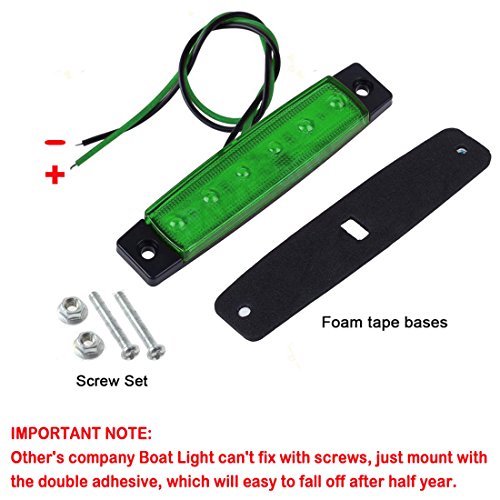 Shangyuan Interior Marine Strip Lights, 6 Led Utility Strips, Marine Led Strip, White Led Courtesy Light, 12V Led Marine Light, Marine Interior Lights, Boat Interior Led Lights, Green, 6Pcs #TOP2