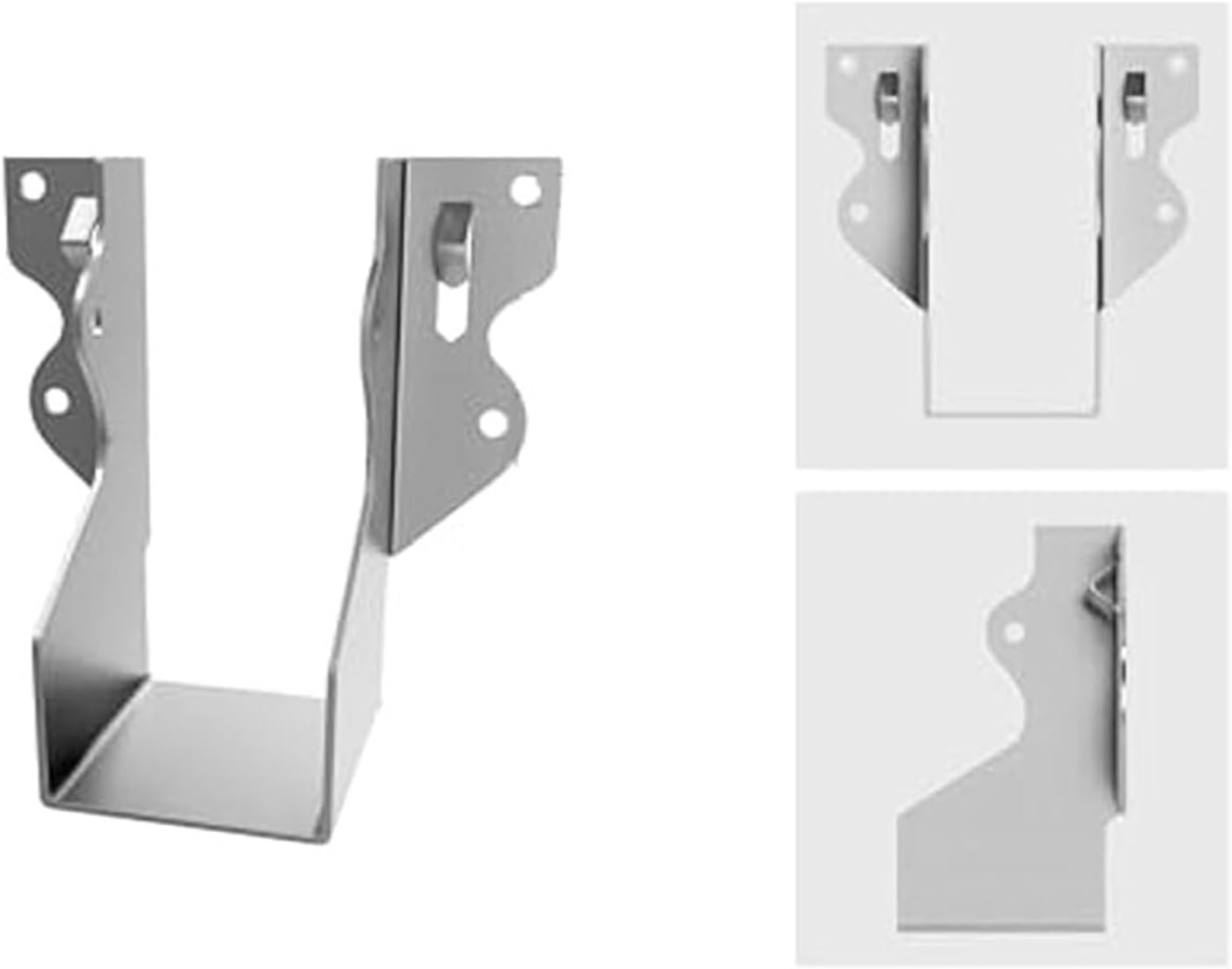 AUAU-10Pcs Strong Tie Brackets LU24 2X4 Joist Hanger Galvanizing Face Mount Joist Hangers for Wood Ties Rafter Ties