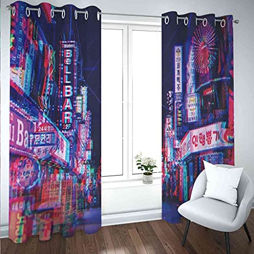 Rideaux à oeillets 100% polyester occultant et isolant pour chambre