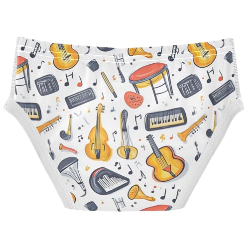 Pigsaly Boys' Underwear Musical Instruments Music Boys Briefs Cartoon Guitar Violin Toddler Underwear 3T Multicolor2