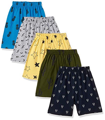 T2F Boys Cotton Printed Shorts(Pack of 5)