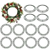 Thealyn 12 Pack 18'' Metal Wreath Frame Green Wire Wreath Rings for Christmas New Year Party Home Decor DIY Crafts Supplies