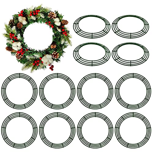 Thealyn 12 Pack 45cm Metal Wreath Frame Wire Wreath Rings for Christmas New Year Party Home Decor Crafts Supplies(18 Inch)