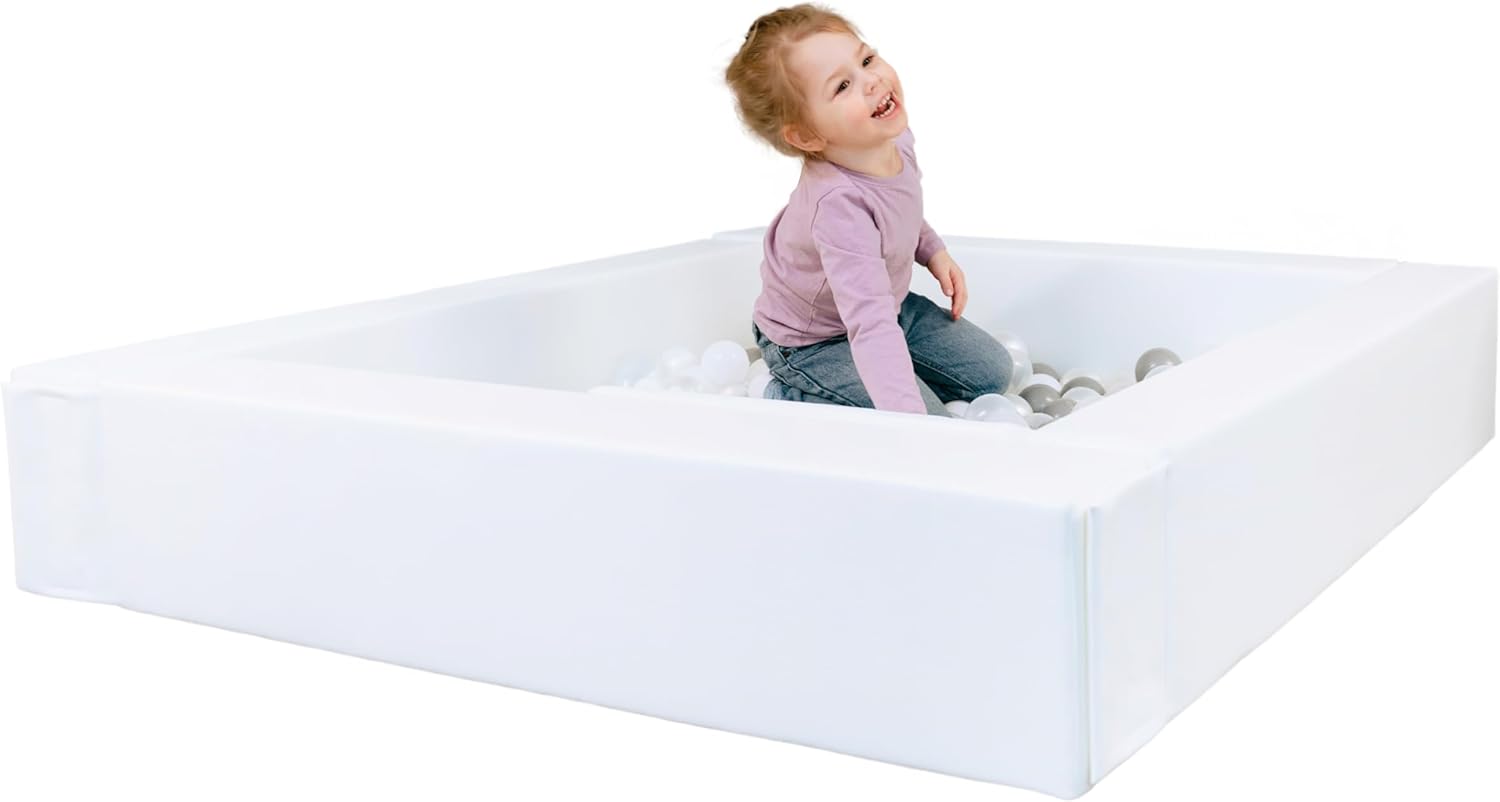 IGLU Soft Play Ball Pool Heaven for Toddlers 1-3 Foam Pit for Baby Activities Indoor and Outdoor Large Kids' Ball pits in White Color