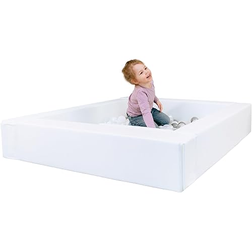 IGLU Soft Play Ball Pool Heaven for Toddlers 1-3 Foam Pit for Baby and Toddler Ball Pit Activities Indoor and Outdoor Large Softzone Kids' Ball pits in White Color