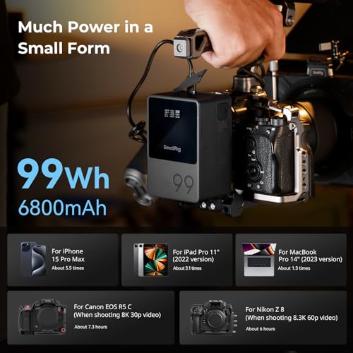 SMALLRIG V Mount Battery VB99, 99Wh / 6800mAh PD100W Mini V-Mount Battery - image 7
