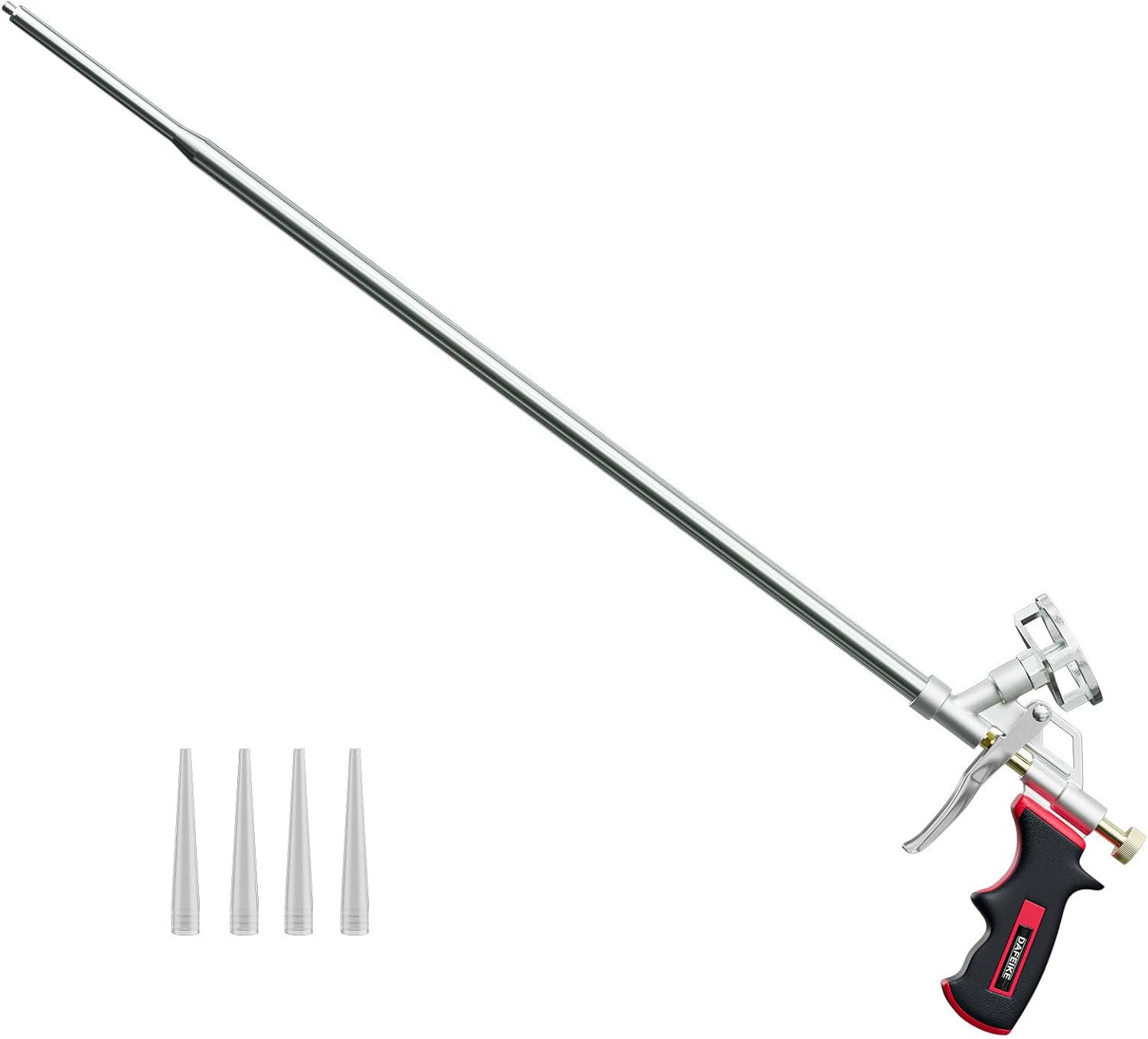 Spray Foam Gun 2 feet Insulation Foam Gun Extended Precision Foam Gun 63cm Long Expanding Pu Foam Dispensing Gun, Black