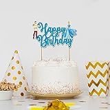 'Cnderela Happy Birthday Cake Topper – Princess Theme Birthday Party Supplies – Magical Fairytale Cake Decoration – Perfect Birthday Cake Topper for Princess Party – Reusable Glitter Cake Décor'