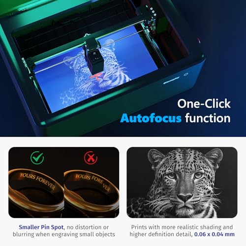 Gluwphy Gravador a laser classe 1 10.000 mV (10 W) máquina de gravação a laser fechada com assistênc