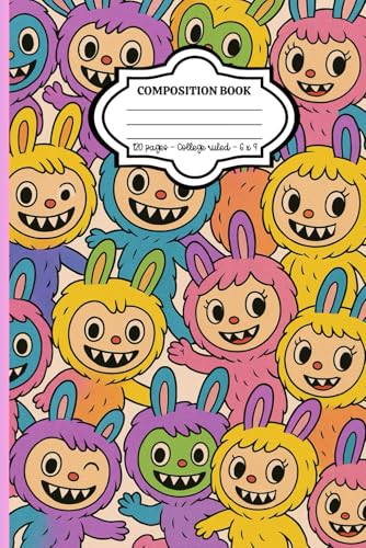 Kawaii Bunny Composition Notebook: College Ruled - 120 pages - Cute Japanese Korean Stationery -Ideal for Art Toy Fans, School Notes image 2