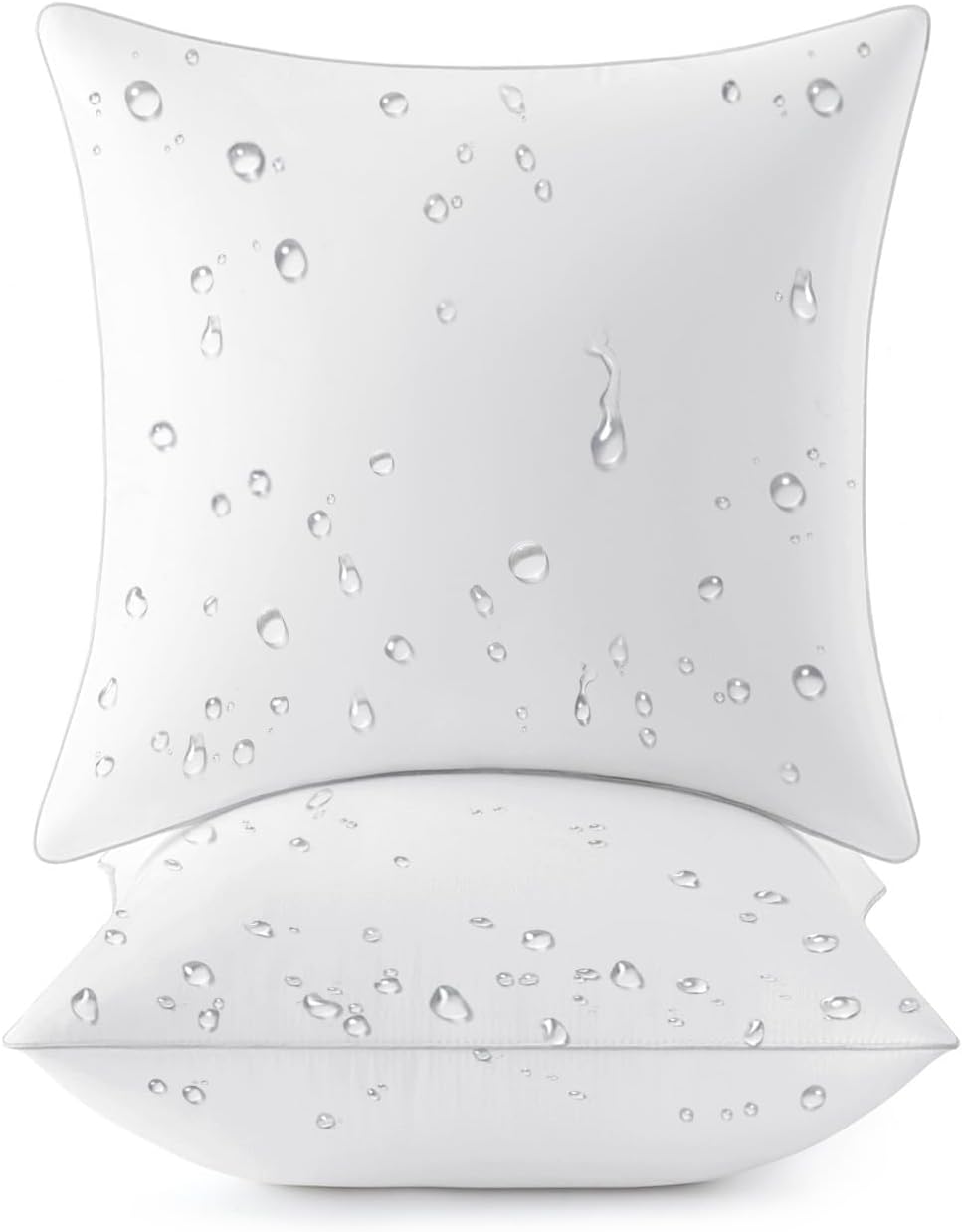 MIULEE Pack of 2 20x20 Outdoor Pillow Inserts, Waterproof Decorative Square Throw Pillow Inserts for Patio Sofa Garden Porch Couch